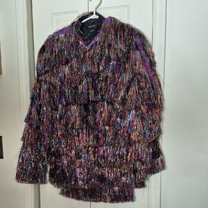Pierre Cardin Rainbow Tinsel Fringe Jacket